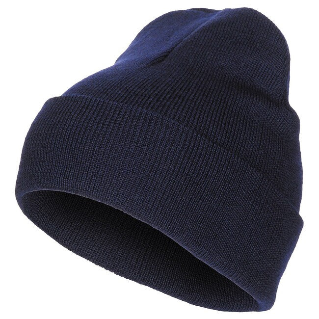 MFH căciulă 100% lână tricot fin, albastră