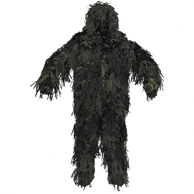 MFH Ghillie Jackal complet de camuflaj, woodland