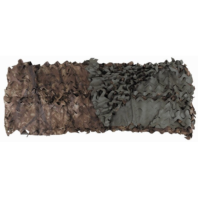 MFH plasă de camuflaj reversibilă de vânătoare, 2 x 3 m, maro / OD verde