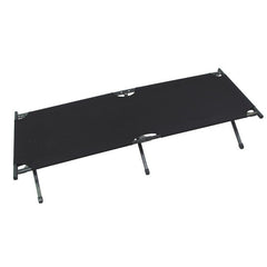 MFH pat de camping pliabil, negru, 190 x 66 x 42cm