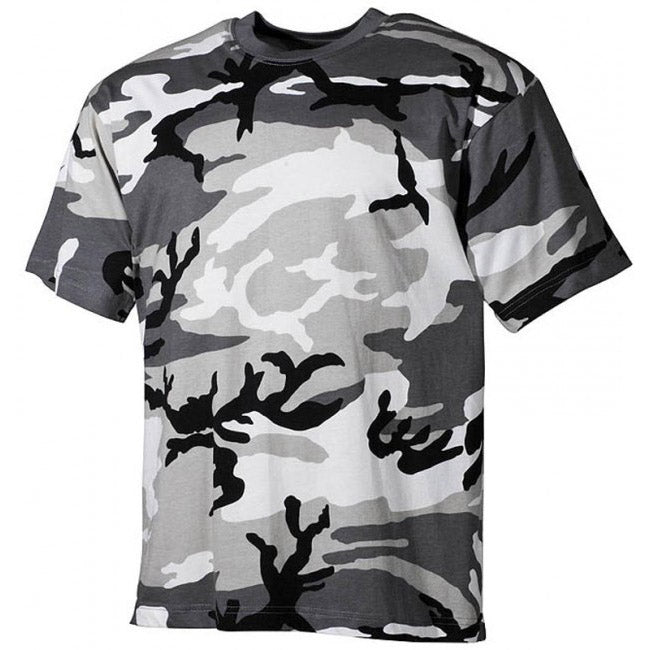 MFH Metro Urban tricou de camuflaj 160g/m2, negru-alb