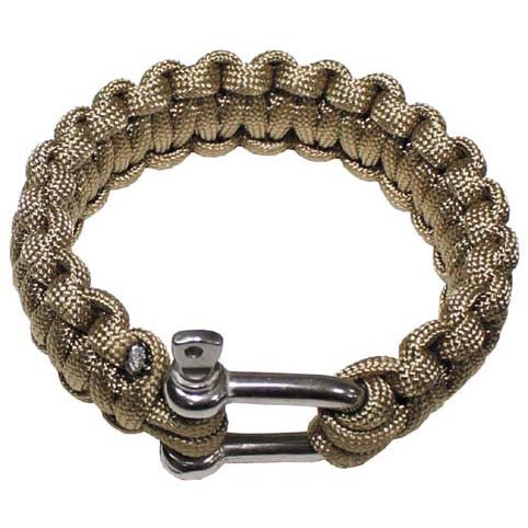MFH brățară paracord cu cataramă metalică, coyote tan