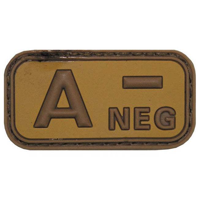 MFH emblemă 3D grup sangvin A negativ khaki, 5x2,5cm