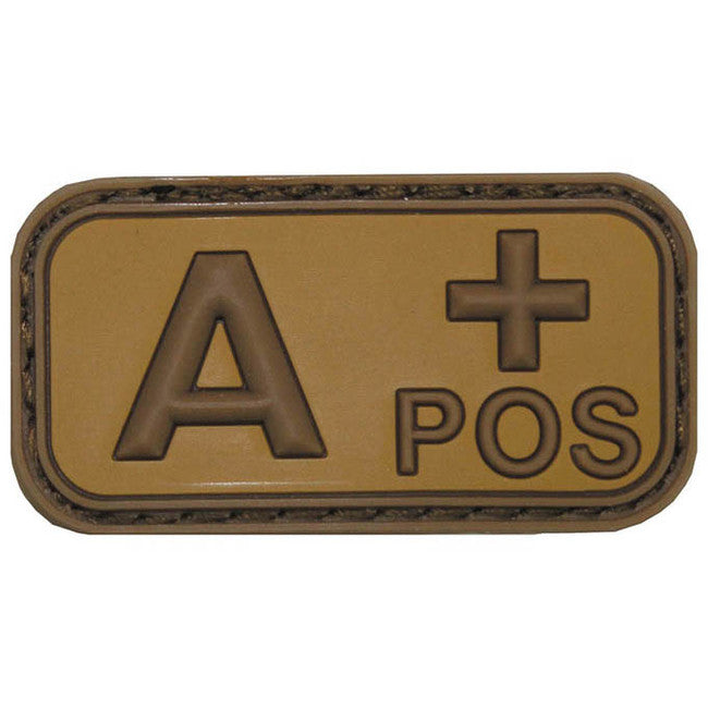 MFH emblemă 3D grup sangvin A pozitiv, khaki, 5x2,5cm