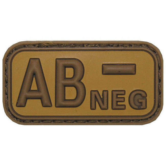 MFH emblemă grup sangvin 3D AB negativ, khaki, 5x2,5cm