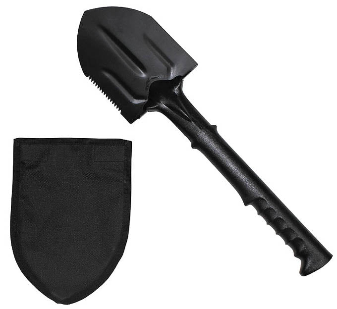 MFH lopată din oțel 44 cm cu mâner din nylon și teacă
