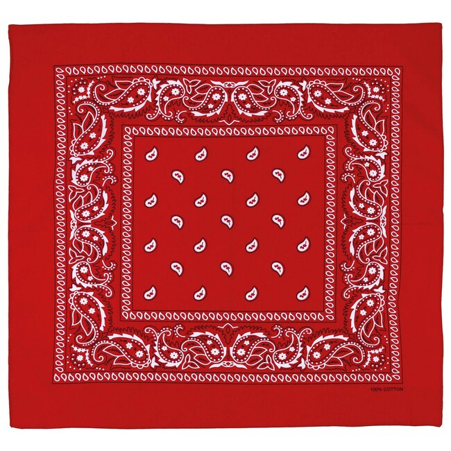 MFH bandană bumbac, roșie-alb, aprox. 55 x 55 cm
