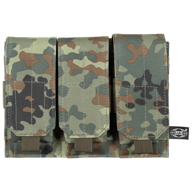 MFH husă triple MOLLE, BW camo