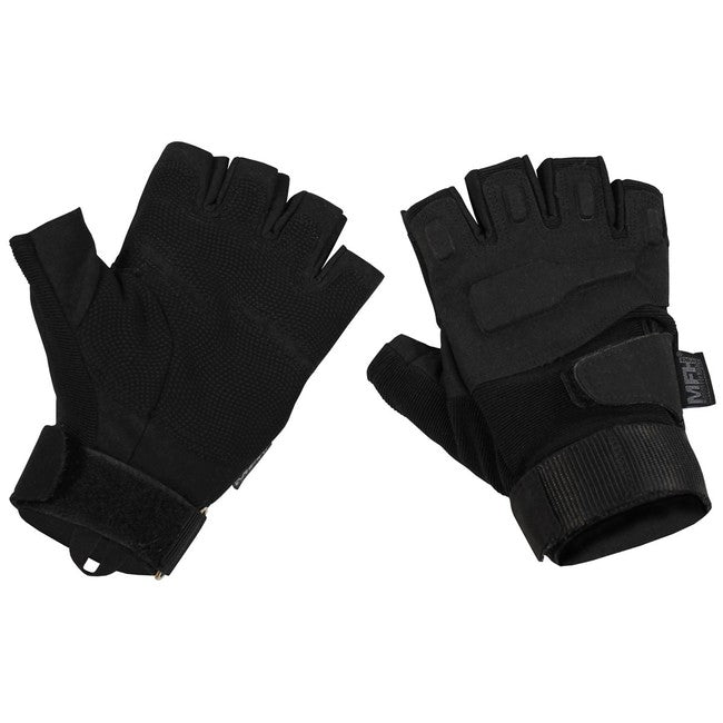 MFH Tactical mănuși fără degete 1/2, negre