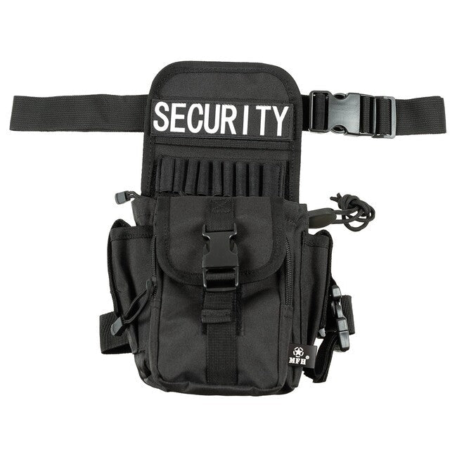 MFH Security geantă pe șold și picior, neagră