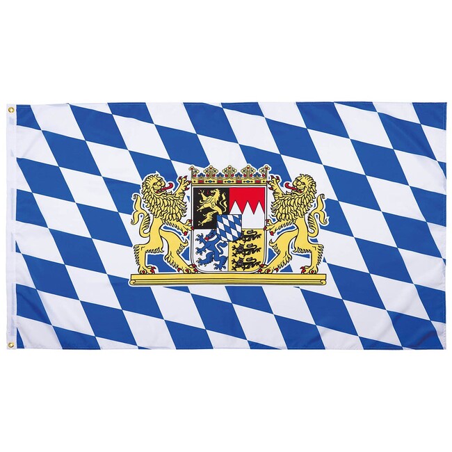 MFH steag Bavaria cu leu, poliester, 90 x 150 cm