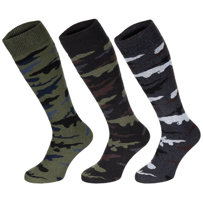 MFH șosete lungi de iarnă "Esercito" camuflaj, 3-pack