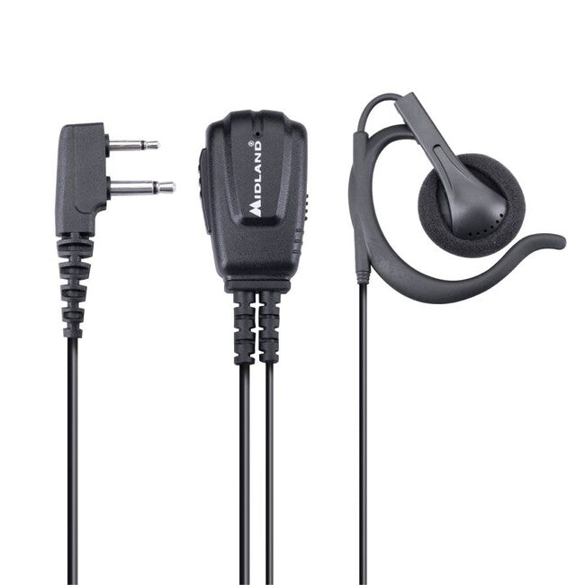 Midland MA24-L Pro cască cu PTT și conector 2-pin
