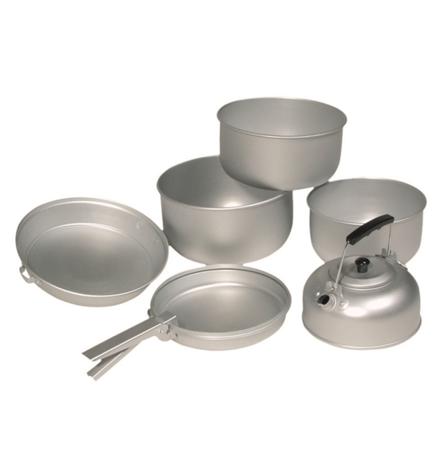 Mil-Tec set de gătit 3 piese cu ibric din aluminiu
