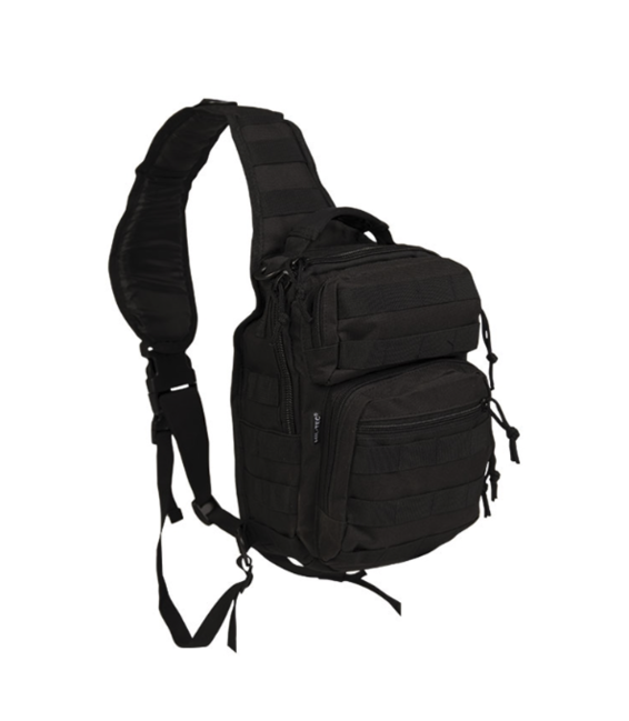 Mil-Tec Assault small rucsac cu o singură bretea, negru 10L