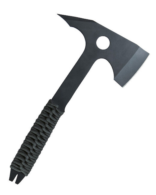 Mil-Tec topor paracord cu teacă, negru