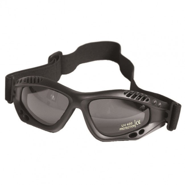 Mil-Tec Commando ochelari de protecție Smoke, negri