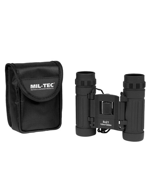 Mil-Tec Binoclu pliabil 8x21, negru