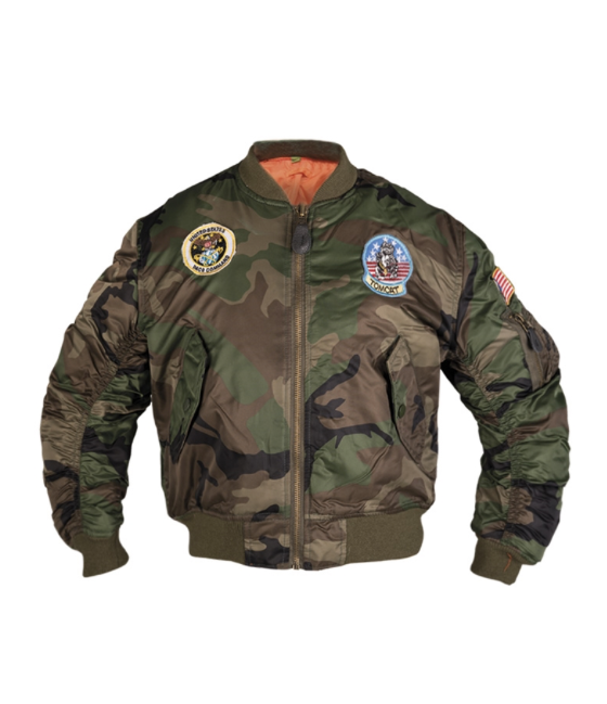 Mil-Tec geacă bomber pentru copii, Woodland