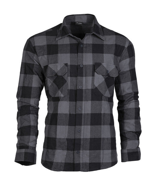 Mil-Tec cămașă flanelă UȘOARĂ, neagră/gri