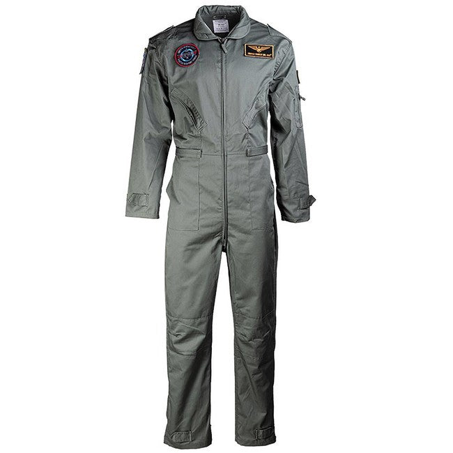 Mil-Tec Flight salopetă overall pentru copii cu embleme, oliv
