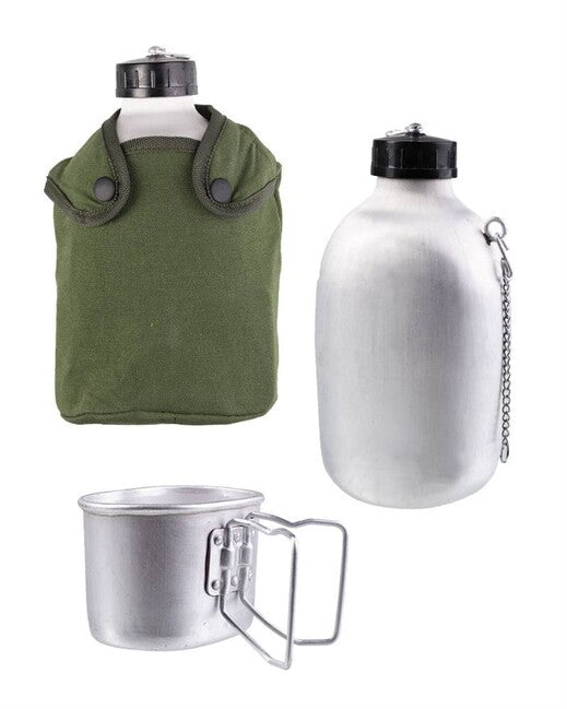 Mil-Tec cană franceză cu pahar și capac 1,3L