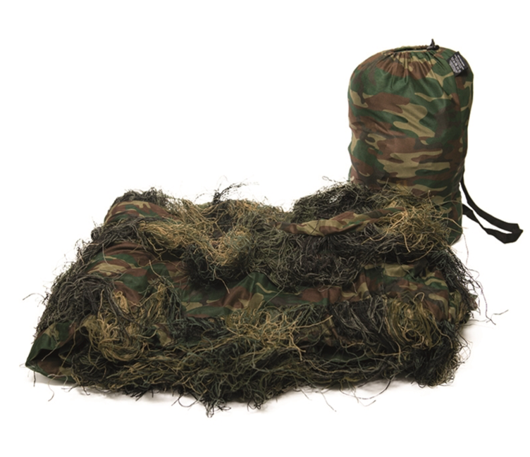 Mil-Tec Ghillie plasă de camuflaj, woodland 3 x 2 m