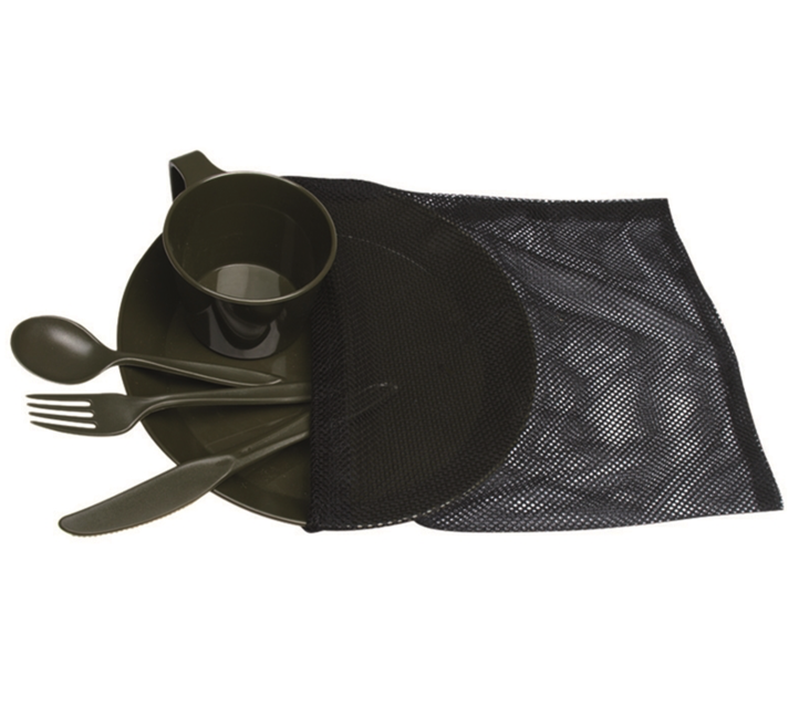 Mil-Tec CAMP set de masă din plastic, olivu