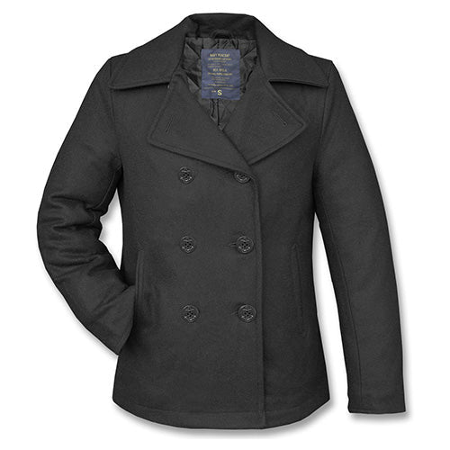 Mil-Tec US PEA COAT palton din lână, neagră