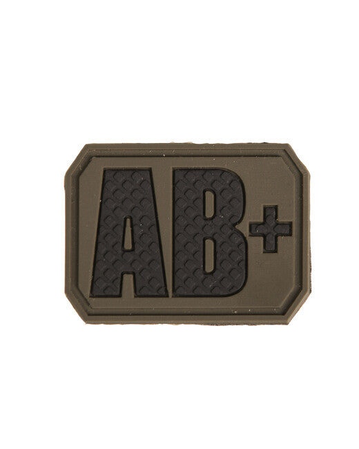 Mil-Tec emblemă 3D grup sangvin AB+ pe bandă velcro, verde