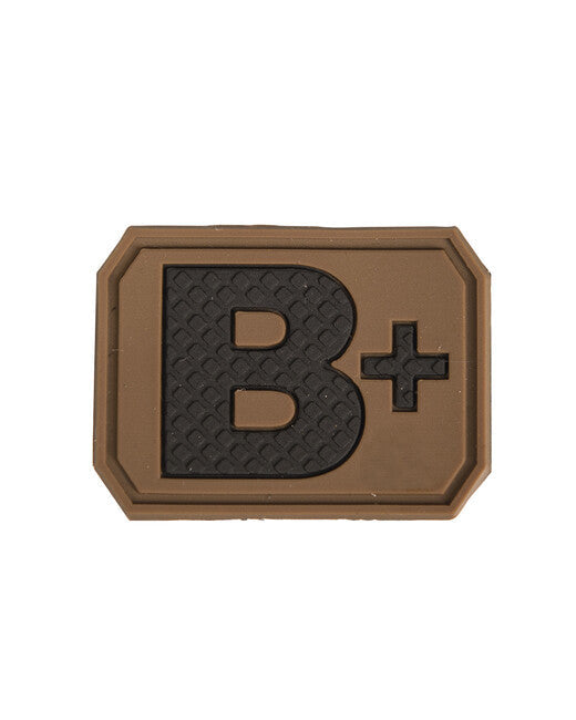 Mil-Tec emblemă 3D pe bandă velcro grup sanguin B+, coyote