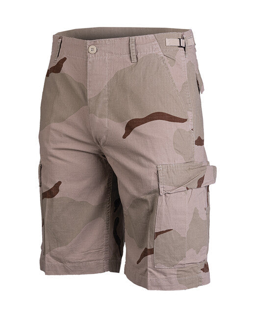 Mil-Tec BDU pantaloni scurți US tip rip-stop prespălat 3col. desert