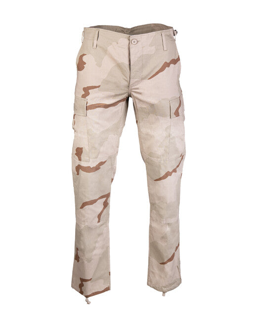 Mil-Tec US BDU SLIM FIT pantaloni de teren rip-stop, 3col.desert