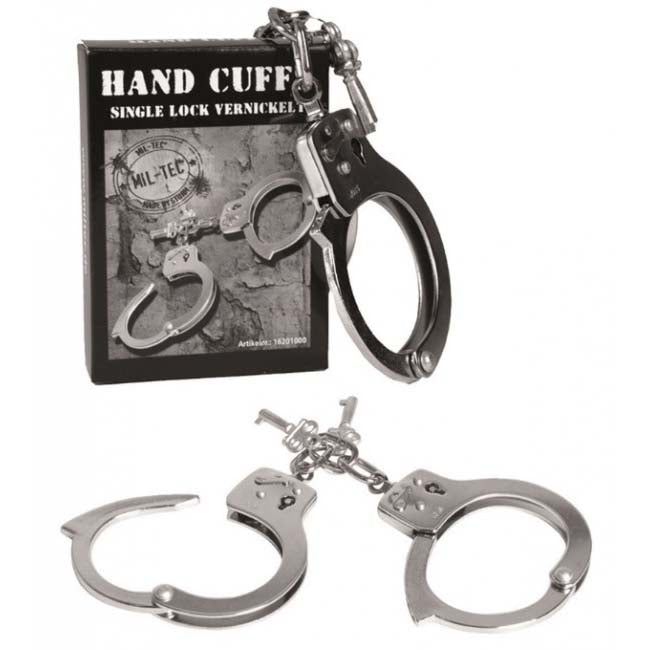 Mil-Tec Single Lock cătușe cu lanț, cromate