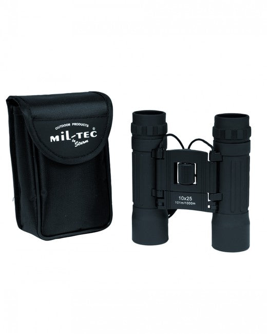 Mil-Tec binoclu pliabil 10x25, negru