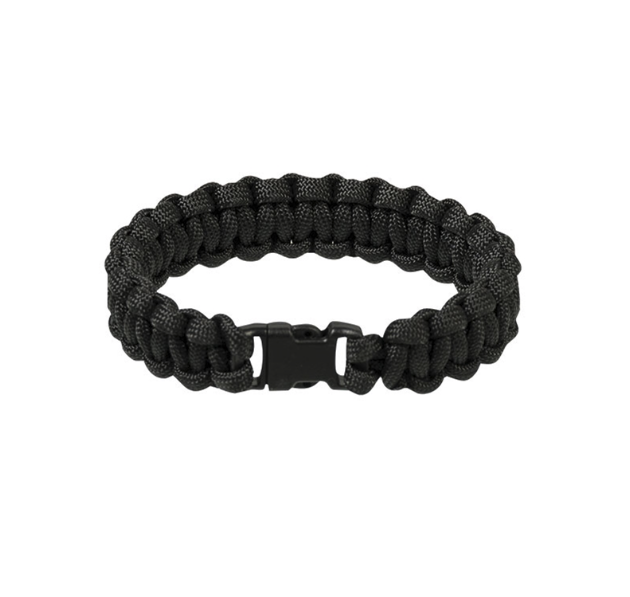 Mil-Tec Survival brățară paracord 15mm, negru