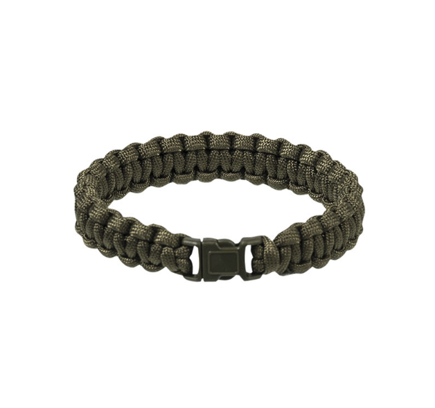 Mil-Tec Survival brățară paracord 15mm, oliv