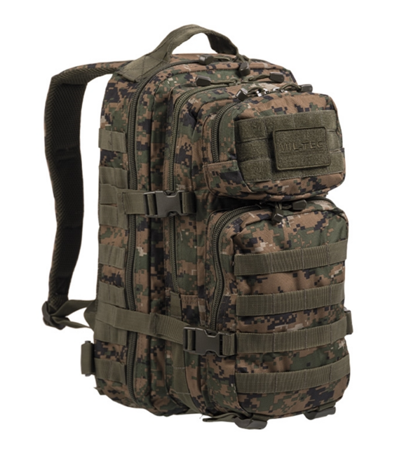 Mil-Tec US assault rucsac Small digital woodland, 20L