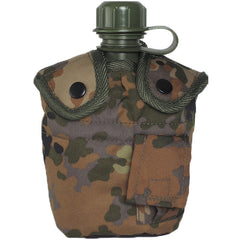 Mil-Tec US ploscă de campanie model Flecktarn cu bol ALU, 1l