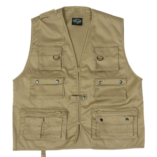 Mil-Tec JAGD vestă de vânătoare sau pescuit, Khaki