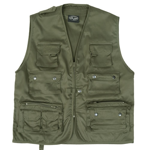 Mil-Tec JAGD vestă de vânătoare sau pescuit, oliv