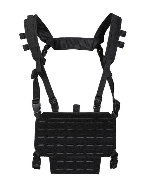 Mil-Tec CHEST RIG vestă tactică ușoară cu panou LASER, neagră