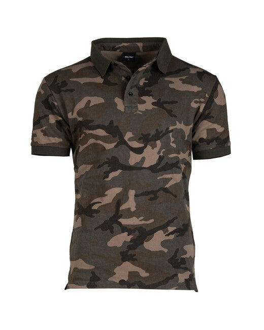 Mil-Tec WOODLAND tricou polo prewash CO.