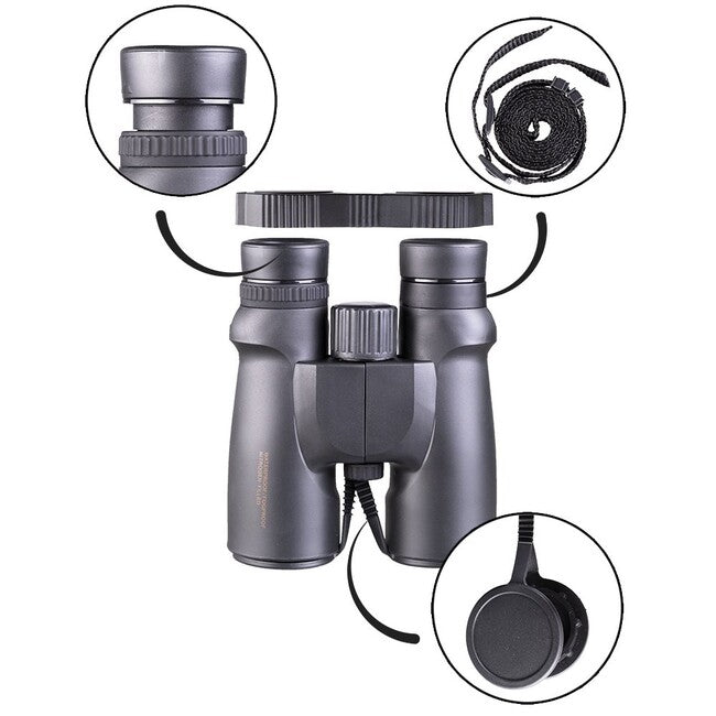 Mil-Tec Binoclu 8x42 rezistent la apă cu husă, negru