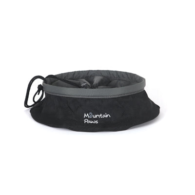 Mountain Paws bol pliabil pentru mâncare pentru câini, negru