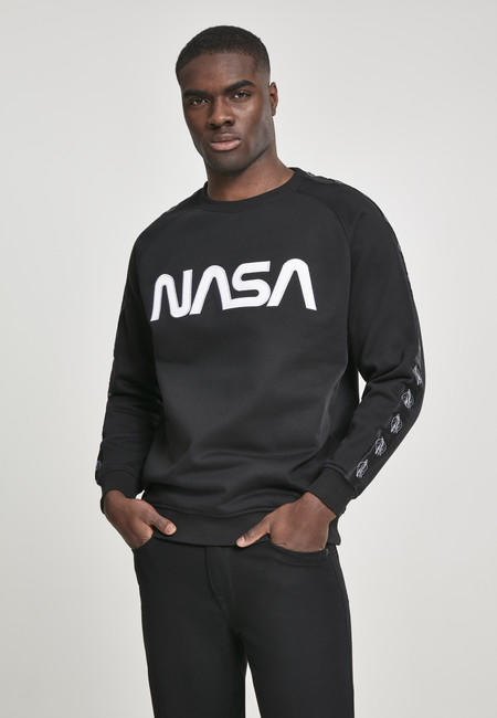 Urban Classics NASA Wormlogo Rocket hanorac pentru bărbați, negru