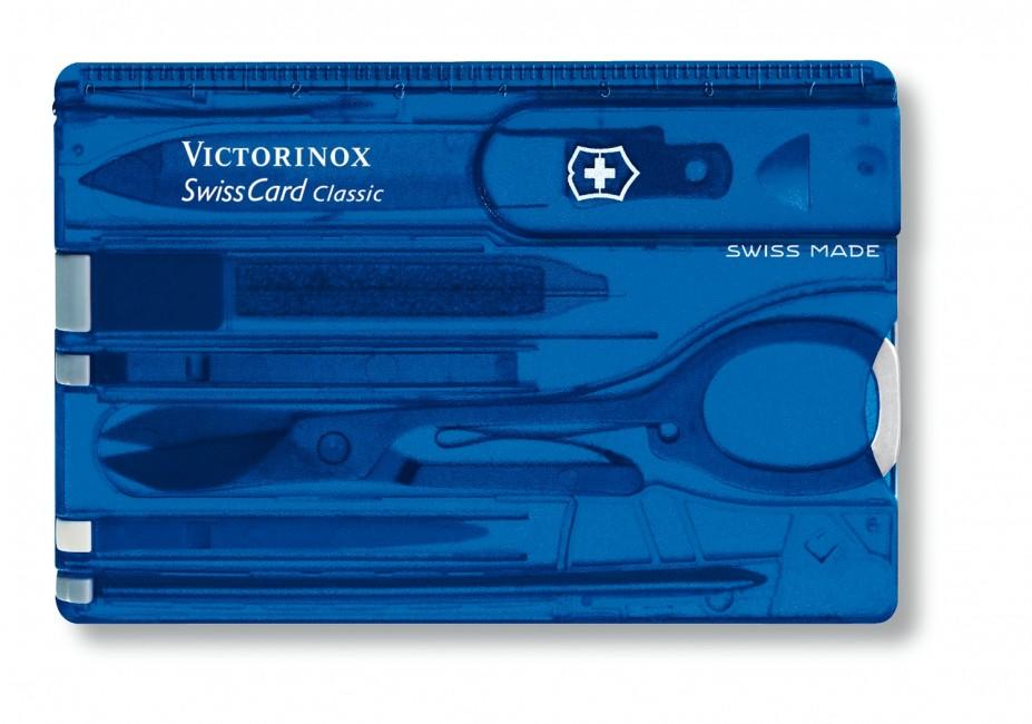 Victorinox SwissCard card multifuncțional 10în1, albastru