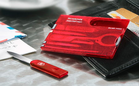 Victorinox SwissCard card multifuncțional 10în1, roșu