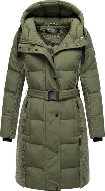 Navahoo Funkelteddy14 geacă de iarnă pentru femei, olive leaf