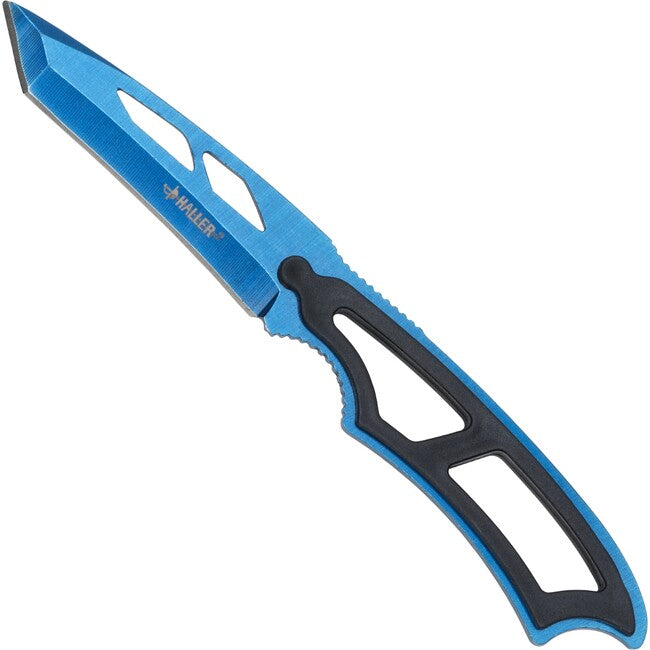 Haller NeckKnife cuțit cu lamă fixă, albastru eloxat